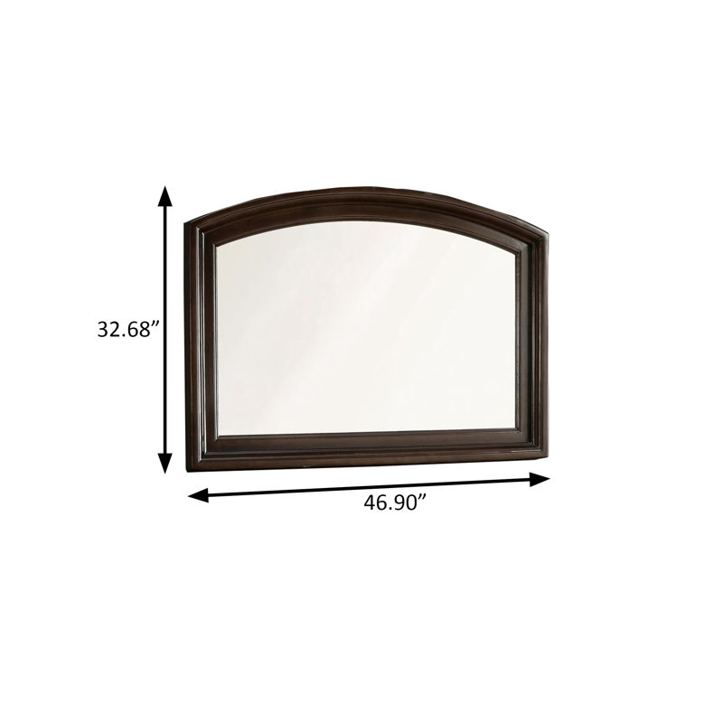 46.9"W Transitional Mirror, Brown Cherry