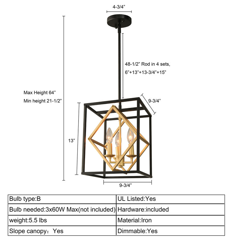 Camas 3 - Light Dimmable Chandelier