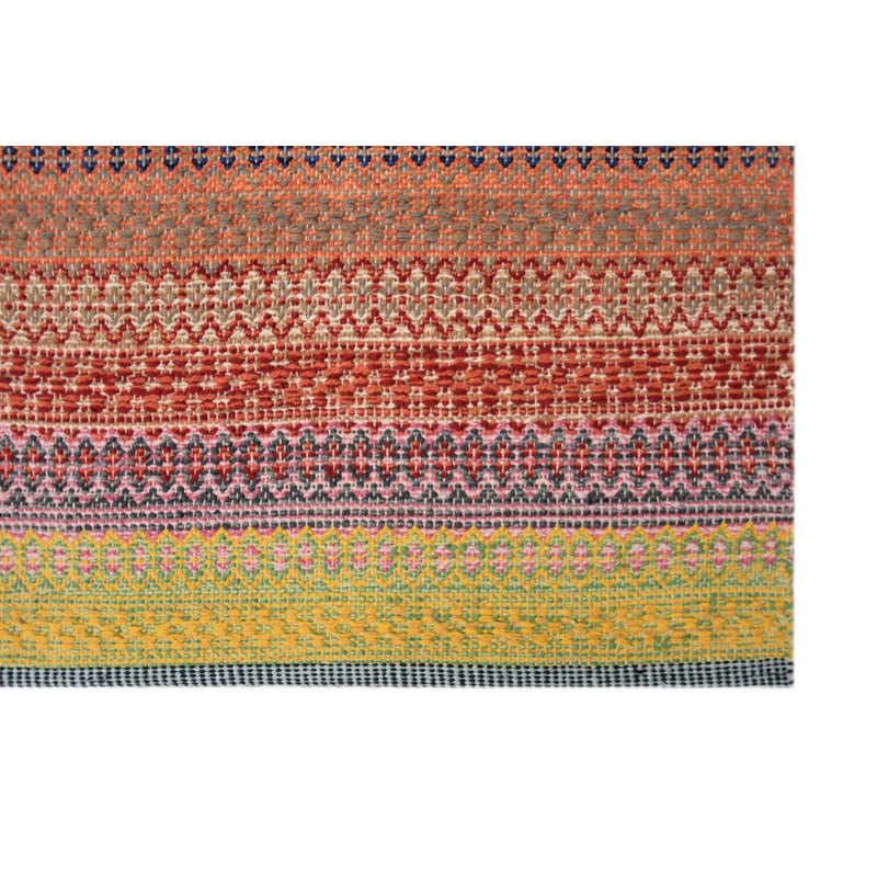 Saffron Chevron Hand Knotted Area Rug, Rectangle 120 x 170cm