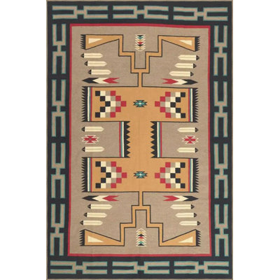 Multicolored Motif Ethnic Patterned Vintage Decorative Carpet