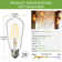 60 Watt Equivalent ST58 E26/Medium (Standard) Dimmable 2700K LED Bulb