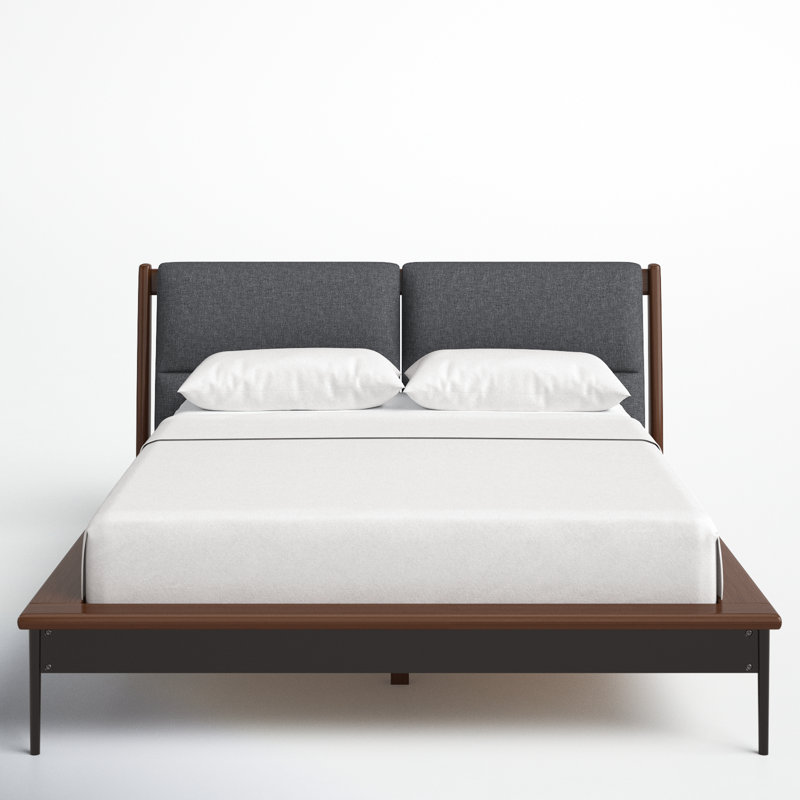 Raines Upholstered Bed, Queen, Gray