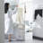 2-Tier Rolling Laundry Hamper Sorter With Hanging Rod - Stackable Laundry Cart With Removable Baskets & Wheels For Small Spaces, Dorm, Bathroom, Closet Organization