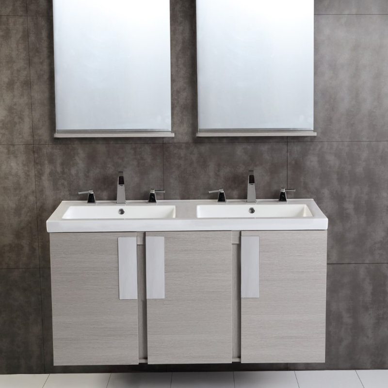 Ensemble de meuble-lavabo de salle de bain double 48 po Lunada