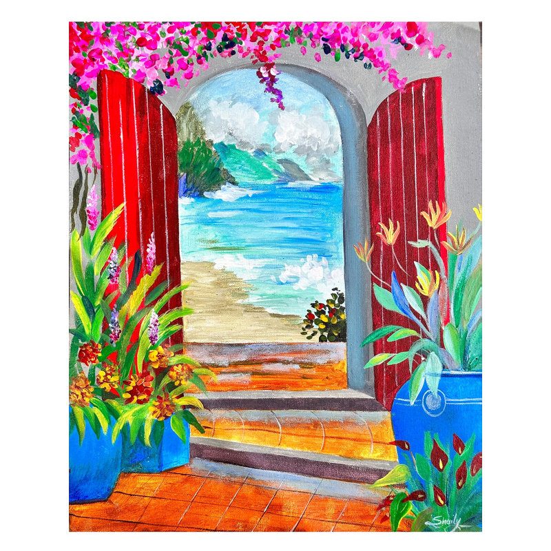 Porte à la plage | Acrylique sur toile | Peinture de Shaily Verma