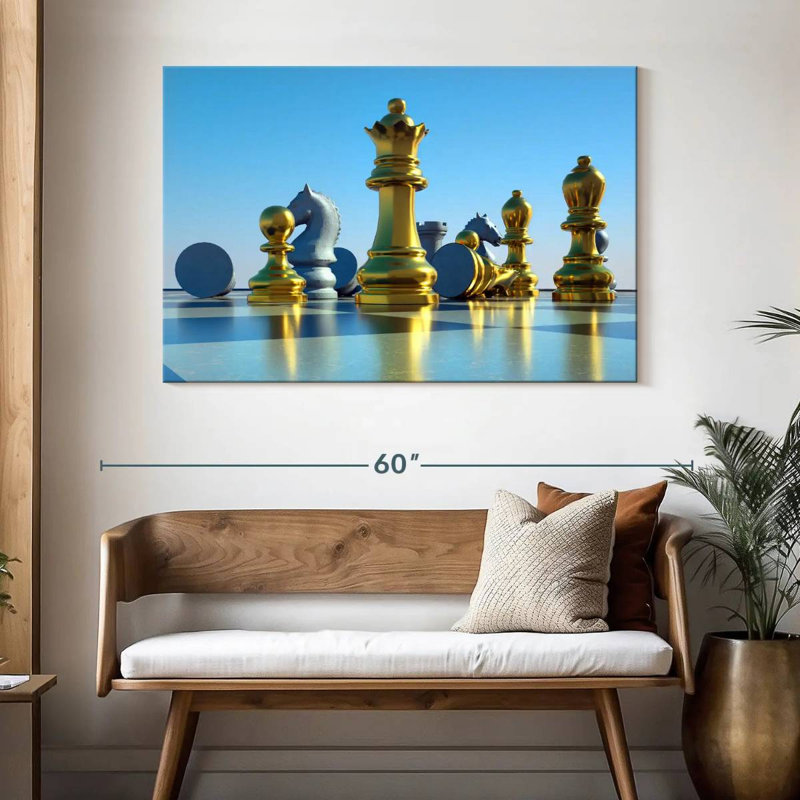 Senne Chess Board Reflection, 32" H x 48" W