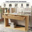 Table basse avec 2 tiroirs et tablette ouverte