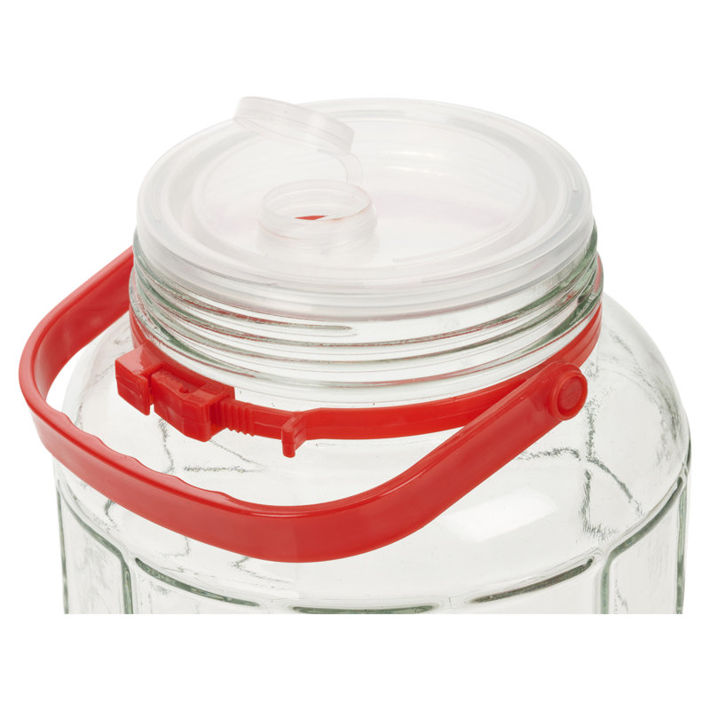 Glass Jar, 15 cm H x 12 cm W x 12 cm D