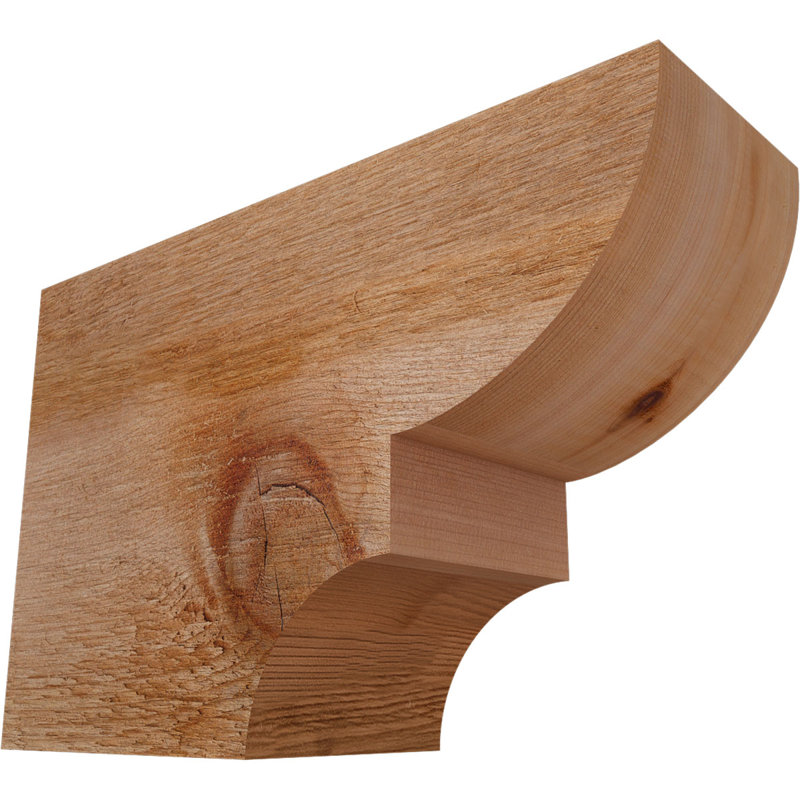 Ridgewood Rough Sawn Rafter Tail, Western Red Cedar, 8"H x 4"W x 12"L