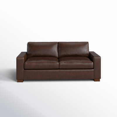 Jonie 91" Genuine Leather Sofa by Joss & Main