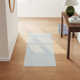 Ilona Striped Hand-Woven Flatweave Cotton Area Rug in Ivory/Light Blue
