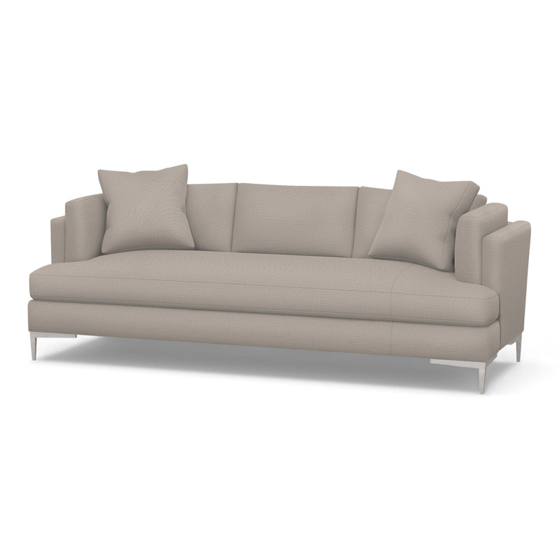 Aiden Upholstered 90.5'' Sofa, Stainless Steel, Perigold Youngman Ebony