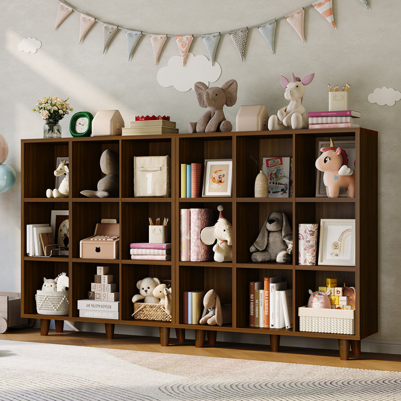 Bibliothèque de 9 cubes décoratifs avec rangement H 42,5 po x l 37,4 po pour le salon, 9 cubes