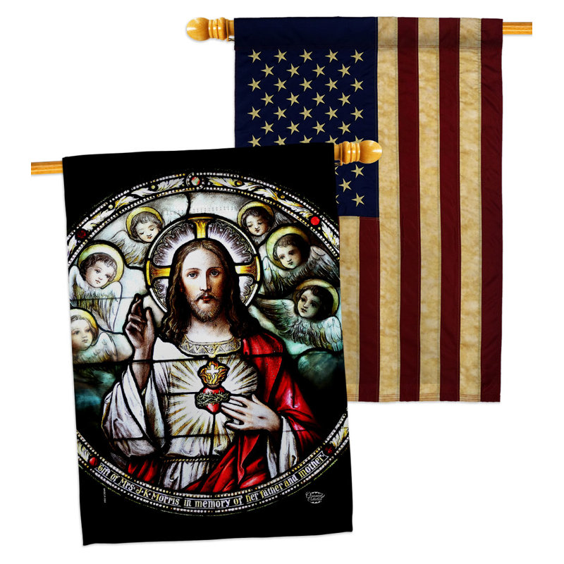 Drapeau de maison en polyester 40 x 28 po à 2 côtés