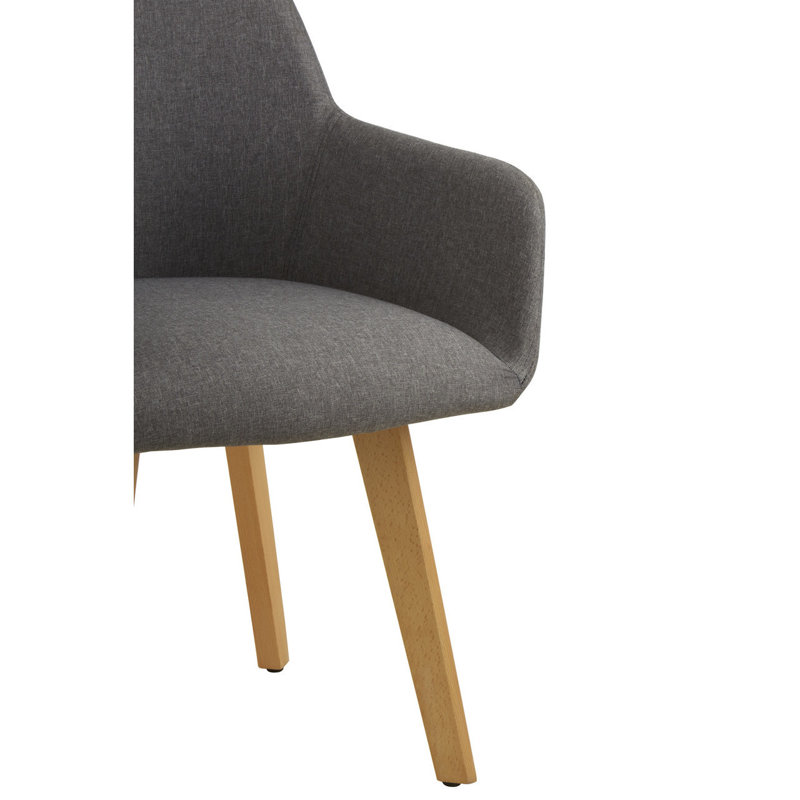 Kai 51cm H Polyester Blend Upholstered Armchair, Grey
