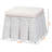 Luciana Rattan Ottoman with Scallops in Bohemian Style, 16.32'' H X 26.99'' W X 26.99'' D-761334345