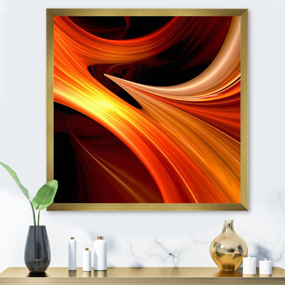 «Orange Abstract Warm Fractal Design V», reproduction sur toile