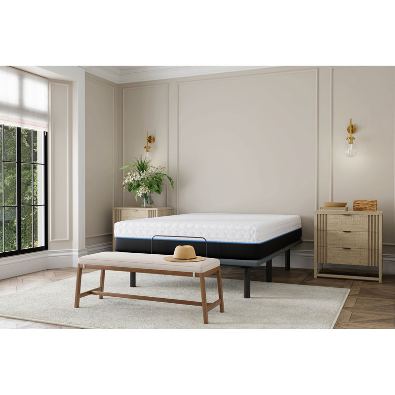 Matelas en mousse viscoélastique pelucheux 14 po Copper Lux avec tissu rafraîchissant à changement de phase, Grand lit