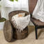  18" Hourglass Handwoven Hyacinth Storage Accent Table with Lid-173573333
