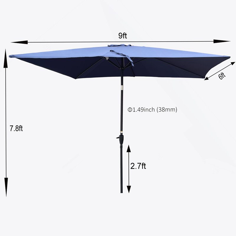 Parasol d'extérieur imperméable avec caractéristiques polyvalentes pour la détente, Marine