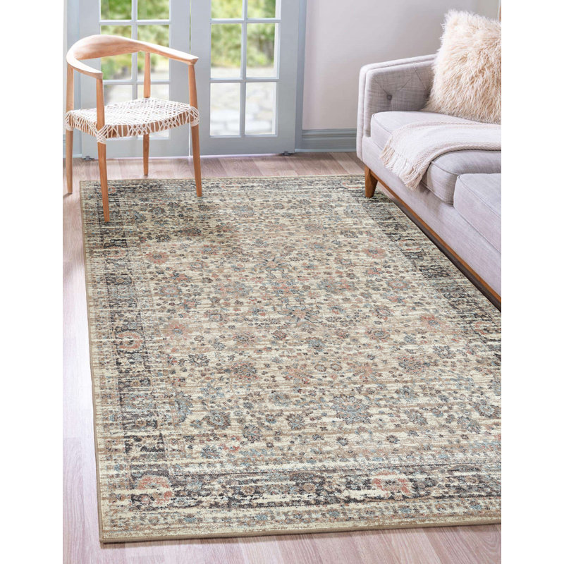 Tapis oriental vert clair / brun Zullo, Rectangle 5 pi 3 po x 7 pi 3 po
