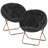 Upholstered Round Saucer Chairs Lounge Chairs, Foldable Papasan Chairs Reading Chairs for Bedroom-920271712-895868162