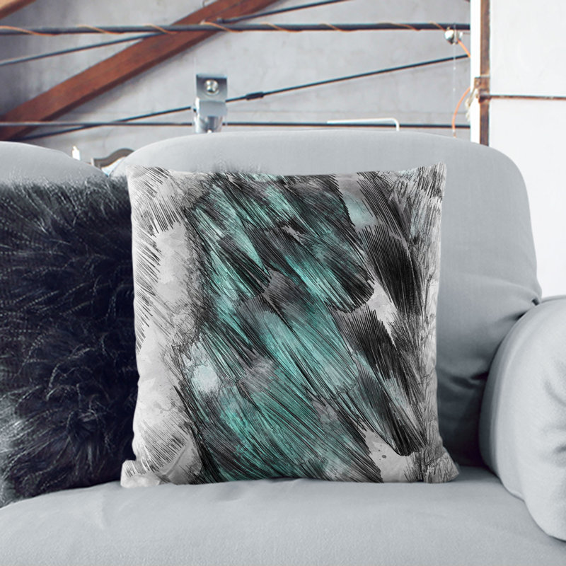 Ruffled Feathers Cushion with Filling, Stone, 40cm H x 40cm W x 15cm D