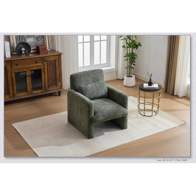 Fauteuil d'appoint moderne à structure cylindrique avec cadre cylindrique moderne pour le confort et le style d'un salon contemporain