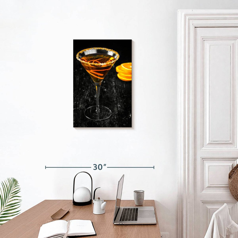 Yarlin citron et martini cocktail, H 24 po x l 16 po