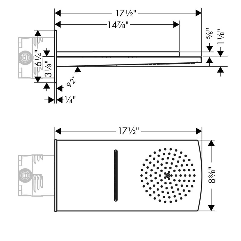Raindance Rainfall 3-Function Rain Shower Head