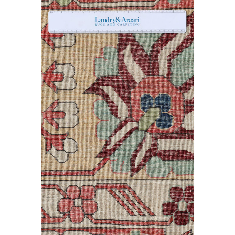 Tapis rouge nouvel âge unique 9 pi x 11 pi 10 po Mazar