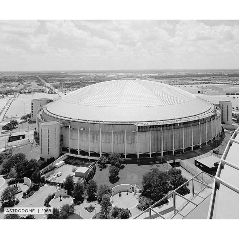 Astrodome, historique de Houston - reproduction de photo sur toile tendue, H 30 po x l 40 po x 1,5 po