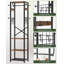 Portemanteau avec tablettes, portemanteau autoportant, portemanteau avec 16 crochets et rail suspendu, portemanteau industriel pour vestibule, couloir, chambre à coucher-1169981404