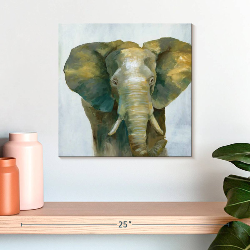 Brampt Jade Elephant, 16" H x 16" W