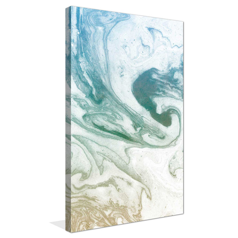 «Deep Waves», reproduction de peinture acrylique sur toile, H 48 po x l 28 po x P 1,5 po