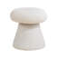 Tabouret de repose-pieds blanc en tissu Teddy-131176093