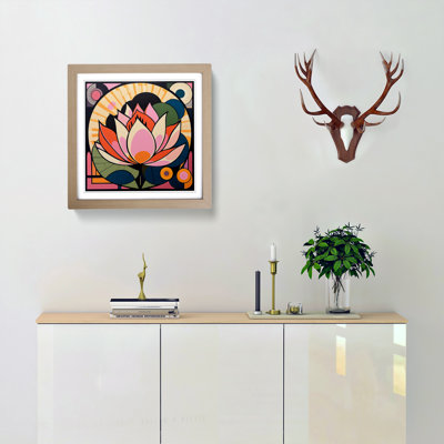 Lotus Flower Constructivism No.1 - Framed Print
