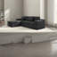 Canapés modulaires confortables, velours côtelé gris moelleux, salon moderne