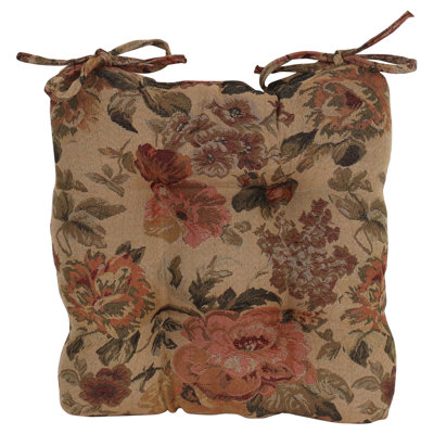 16-Inch Square Woven Tapestry Tufted Chair Cushions (Set Of 2)