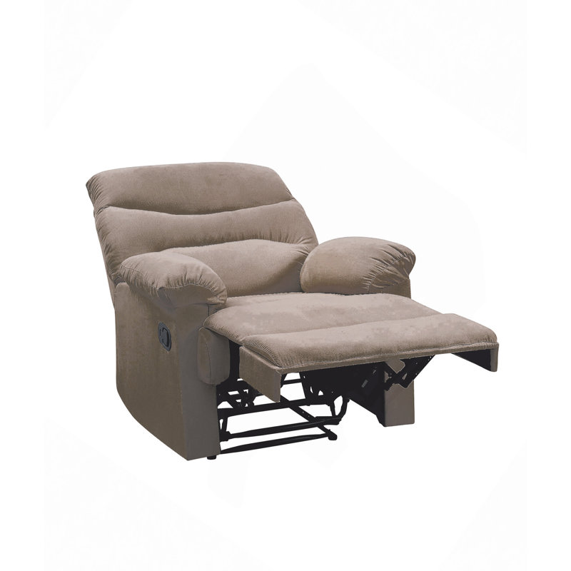 Fauteuil inclinable avec accoudoirs coussinés, Brun