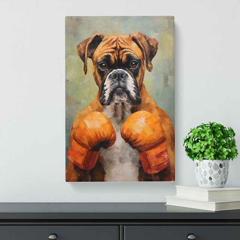Boxer Dog Orphism Art - Wrapped Canvas, 50cm H x 35cm W x 3cm D