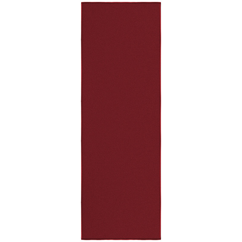Emmy Red Indoor Runner Rug , Red, 1'8" x 4'5"