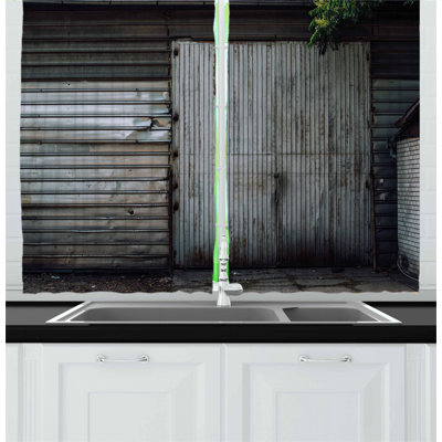 Industrial 2 Piece Kitchen Curtain -  East Urban Home, 9433253E426C4C18B2AC2CB10C93B3CA