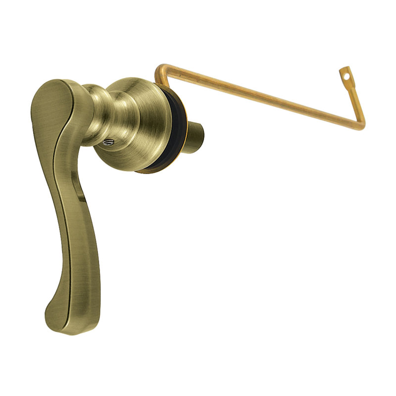 Levier de réservoir de toilette côté campagne Kingston Brass KTFLS7, laiton brossé, Laiton antique