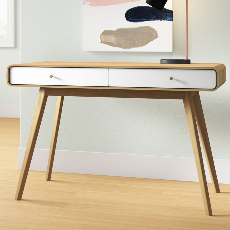 Justine Writing Desk, Oak/White