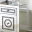 Table d'appoint en miroir et faux Dimaonds