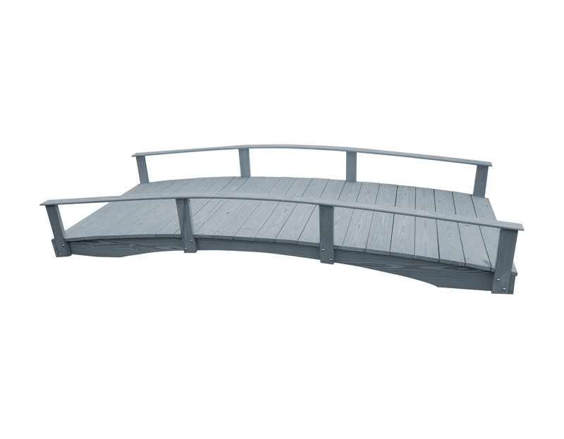 Pont de jardin, Gris, H 22 po x l 118 po x P 38 po