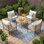4-Person Outdoor Conversation Set With Woven Rope Chairs & Side Table