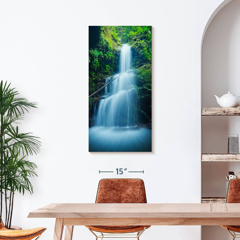 Chute asiatique, reproduction sur toile, H 42 po x l 21 po