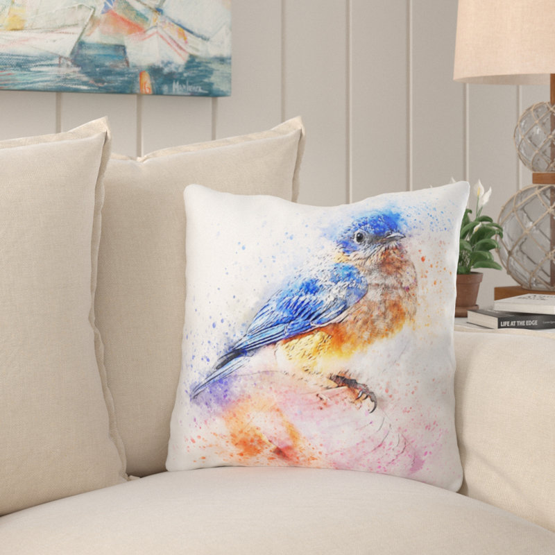 Coussin oiseau Emery, Microsuède, Intérieur